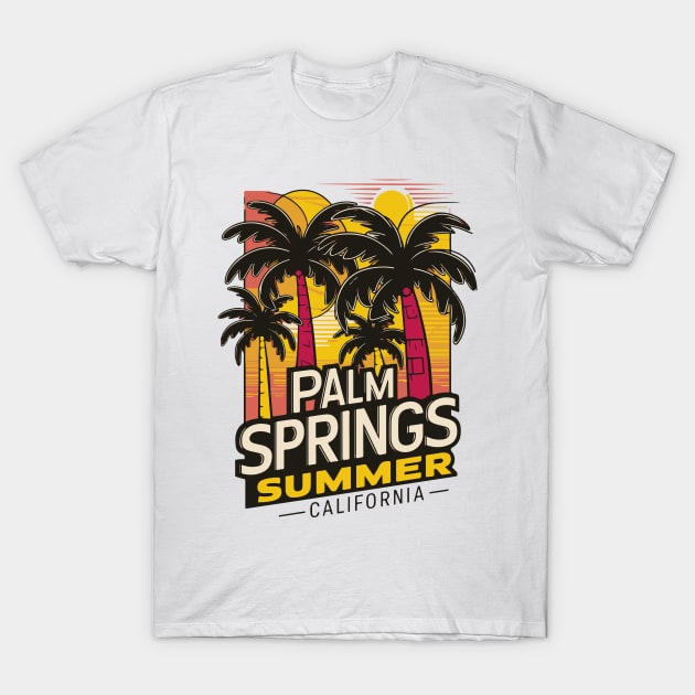 Sunset Serenade: Palm Springs Paradise T-Shirt by WEARWORLD